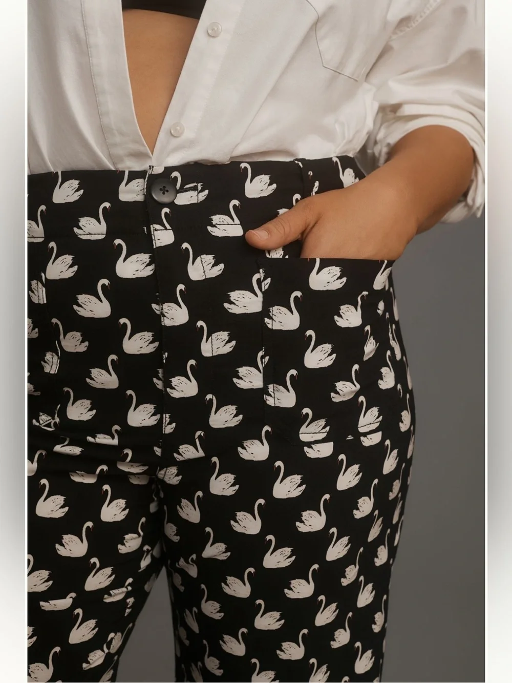 Anthropologie Maeve Colette High Rise Wide Leg Crop Pants in Magic Fabric - Picture 8 of 9